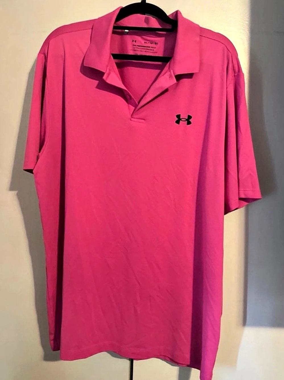 Under Armour Men's Pink Polo Size Extra-Large